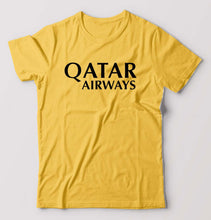 Load image into Gallery viewer, Qatar Airways T-Shirt for Men-Golden Yellow-Ektarfa.online
