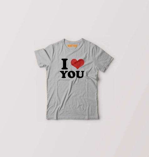 I LOVE YOU T-Shirt for Boy/Girl-Grey-Ektarfa.online