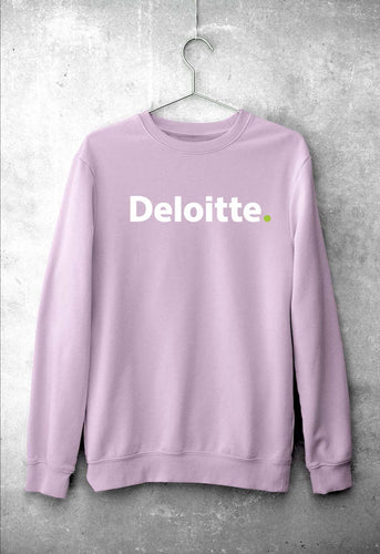 Deloitte Sweatshirt for Men/Women-Light Pink-Ektarfa.online
