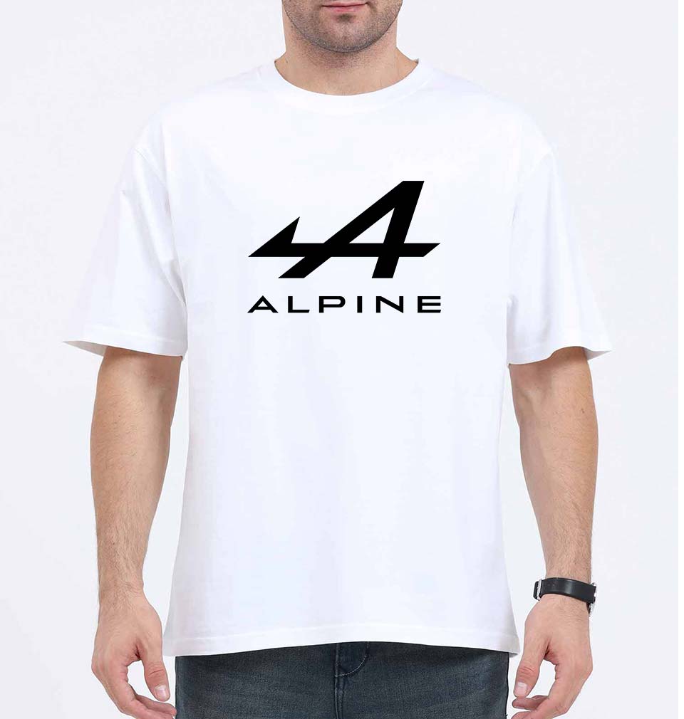 Alpine Oversized T-Shirt for Men-White-Ektarfa.online