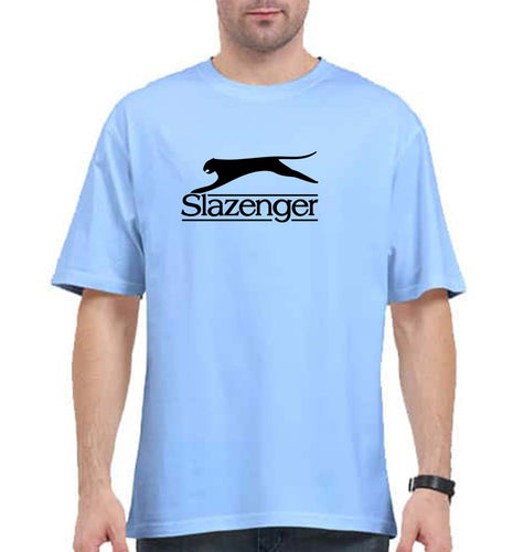 Slazenger Oversized T-Shirt for Men-Baby Blue-Ektarfa.online