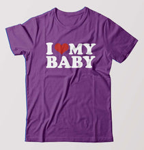 Load image into Gallery viewer, I LOVE MY BABY T-Shirt for Men-Purple-Ektarfa.online
