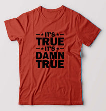 Load image into Gallery viewer, kurt angle it&#39;s true it&#39;s damn true T-Shirt for Men-Brick Red-Ektarfa.online
