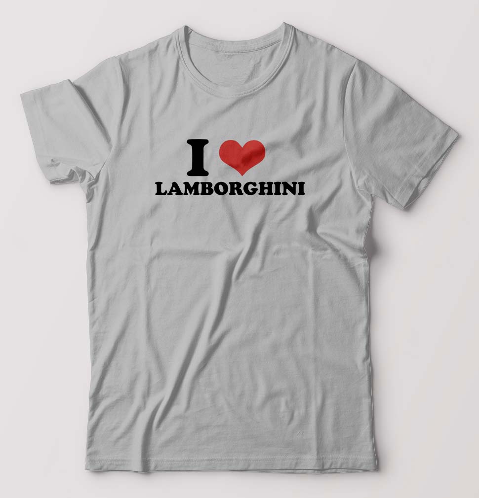 I LOVE LAMBORGHINI T-Shirt for Men-Grey Melange-Ektarfa.online