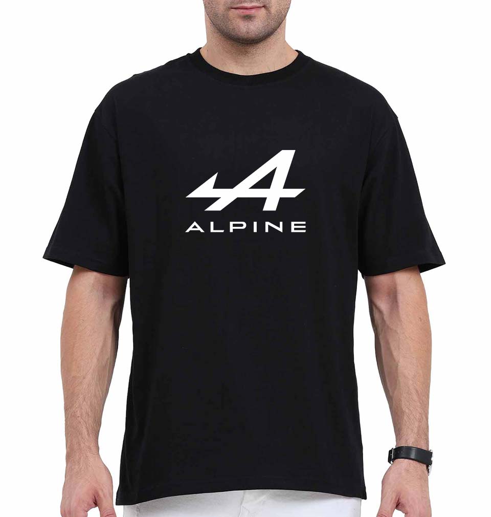 Alpine Oversized T-Shirt for Men-Black-Ektarfa.online