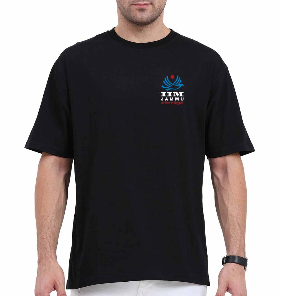 IIM Jammu Oversized T-Shirt for Men-Black-Ektarfa.online