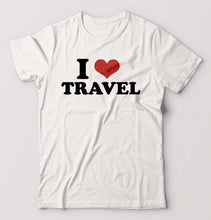 Load image into Gallery viewer, I LOVE TRAVEL T-Shirt for Men-White-Ektarfa.online
