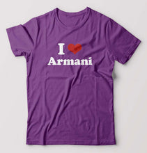 Load image into Gallery viewer, I Love Armani T-Shirt for Men-Purple-Ektarfa.online
