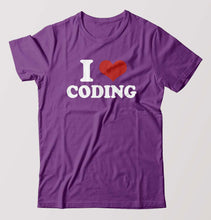 Load image into Gallery viewer, I LOVE CODING T-Shirt for Men-Purple-Ektarfa.online
