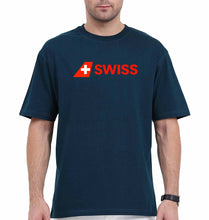 Load image into Gallery viewer, swiss Oversized T-Shirt for Men-Petrol Blue-Ektarfa.online
