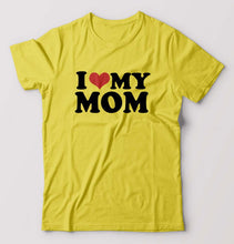 Load image into Gallery viewer, I LOVE MY MOM T-Shirt for Men-Yellow-Ektarfa.online
