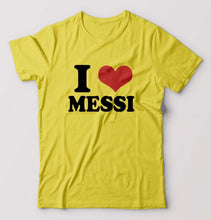 Load image into Gallery viewer, I LOVE MESSI T-Shirt for Men-Yellow-Ektarfa.online
