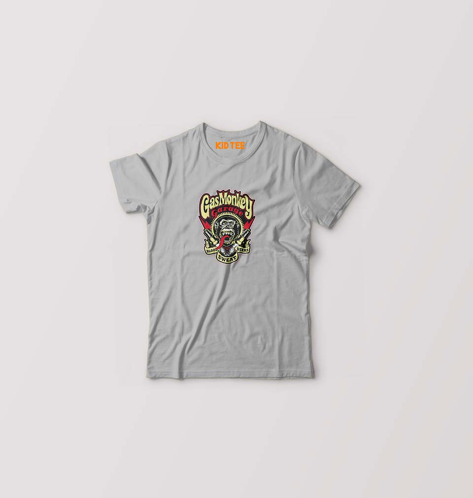 Gas Monkey T-Shirt for Boy/Girl-Grey-Ektarfa.online