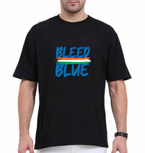 Load image into Gallery viewer, bleed blue Oversized T-Shirt for Men-Black-Ektarfa.online
