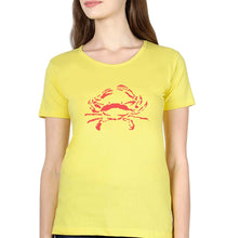 Load image into Gallery viewer, crab T-Shirt for Women-Yellow-Ektarfa.online
