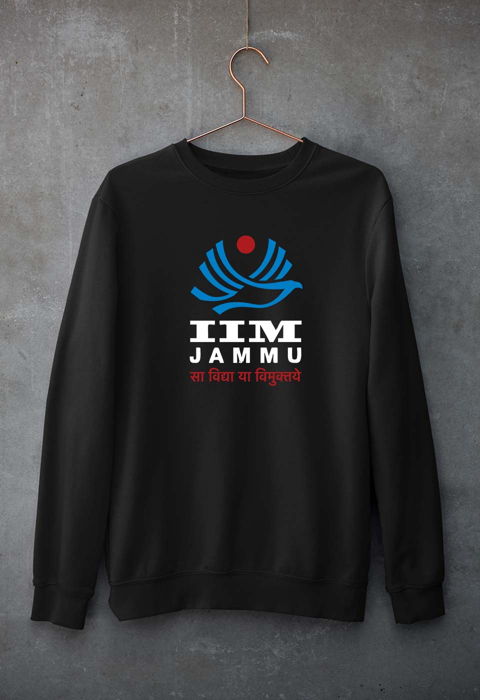 IIM Jammu Sweatshirt for Men/Women-Black-Ektarfa.online