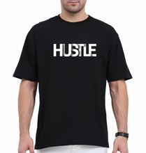 Load image into Gallery viewer, hustle Oversized T-Shirt for Men-Black-Ektarfa.online
