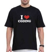 Load image into Gallery viewer, I Love Coding Oversized T-Shirt for Men
