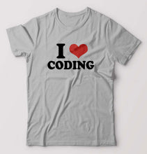 Load image into Gallery viewer, I LOVE CODING T-Shirt for Men-Grey Melange-Ektarfa.online
