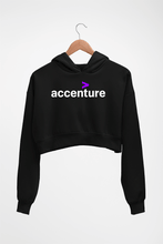 Load image into Gallery viewer, Accenture Crop HOODIE FOR WOMEN-Black-Ektarfa.online
