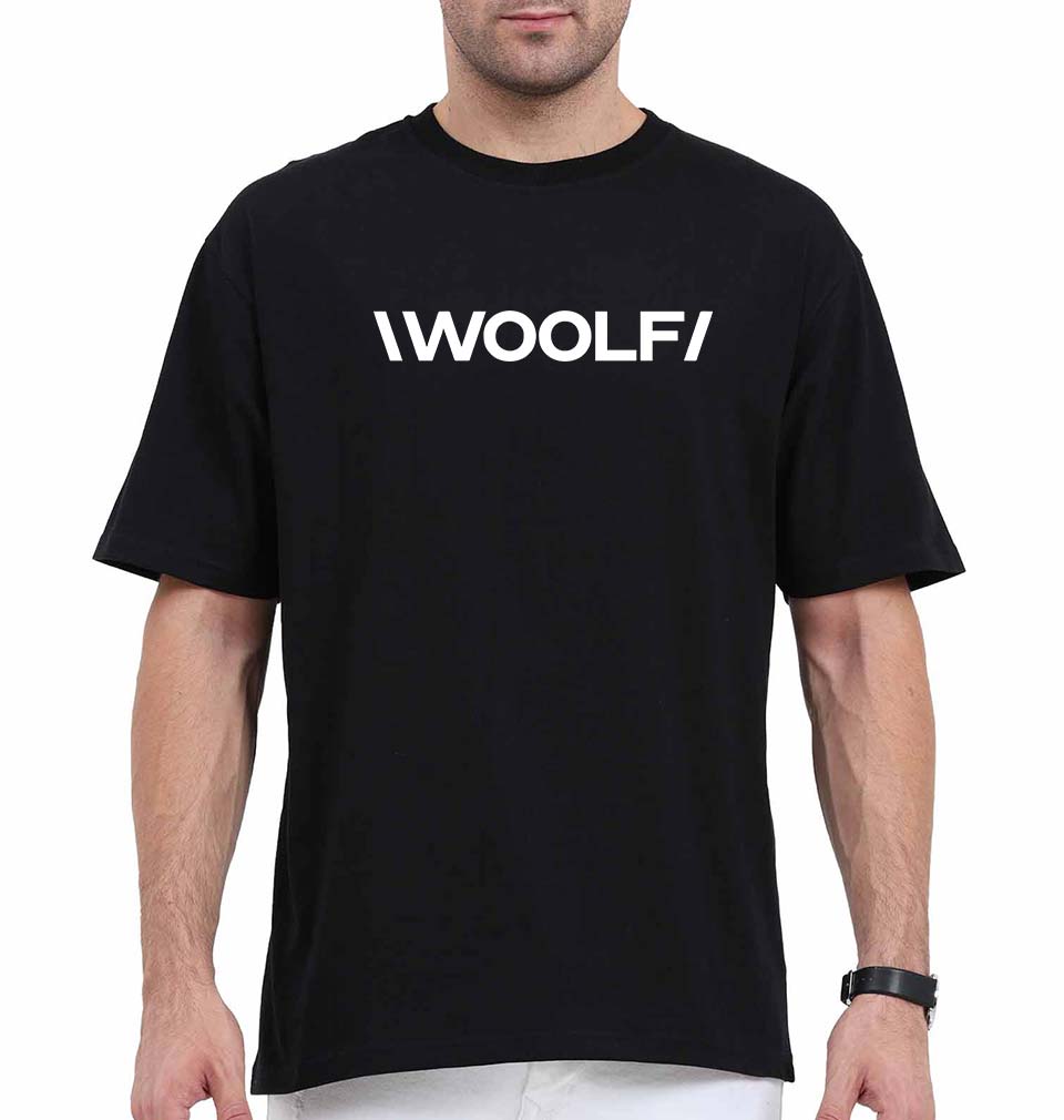 woolf university Oversized T-Shirt for Men-Black-Ektarfa.online