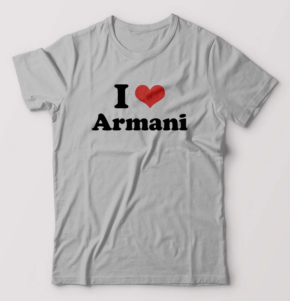 I Love Armani T-Shirt for Men-Grey Melange-Ektarfa.online