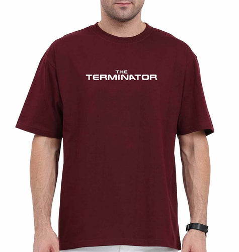 terminator Oversized T-Shirt for Men-Maroon-Ektarfa.online