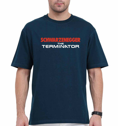 terminator Oversized T-Shirt for Men-Petrol Blue-Ektarfa.online