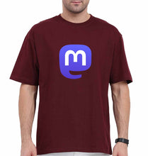 Load image into Gallery viewer, Mastodon Oversized T-Shirt for Men-Maroon-Ektarfa.online
