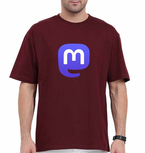 Mastodon Oversized T-Shirt for Men-Maroon-Ektarfa.online