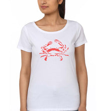 Load image into Gallery viewer, crab T-Shirt for Women-White-Ektarfa.online
