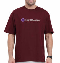 Load image into Gallery viewer, grant thornton Oversized T-Shirt for Men-Maroon-Ektarfa.online
