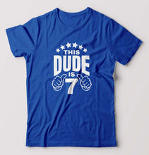 Load image into Gallery viewer, 7th Happy Birthday T-Shirt for Men-Royal Blue-Ektarfa.online
