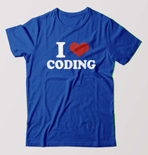 Load image into Gallery viewer, I LOVE CODING T-Shirt for Men-Royal Blue-Ektarfa.online
