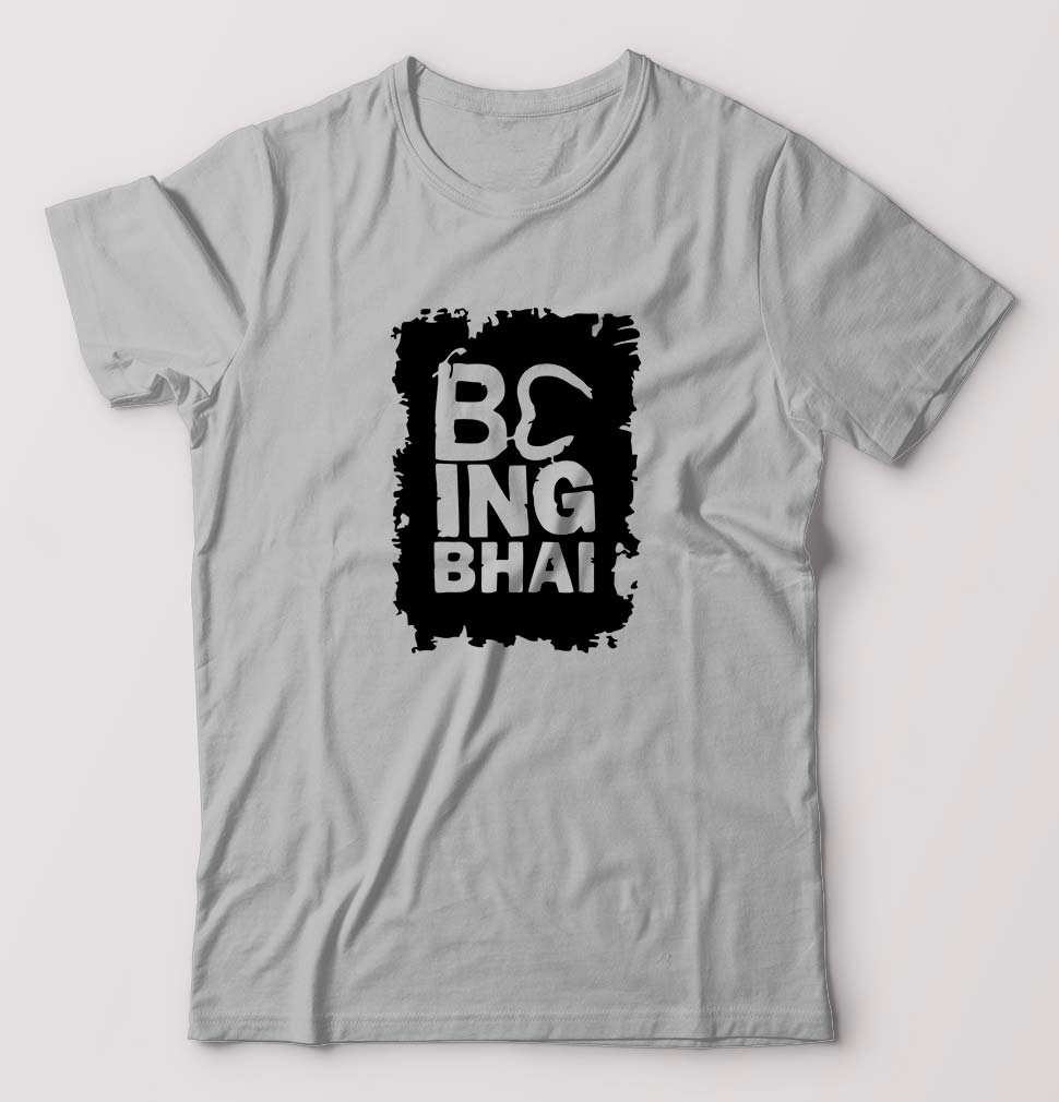 Being Bhai T-Shirt for Men-Grey Melange-Ektarfa.online