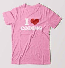Load image into Gallery viewer, I LOVE CODING T-Shirt for Men-Light Baby Pink-Ektarfa.online
