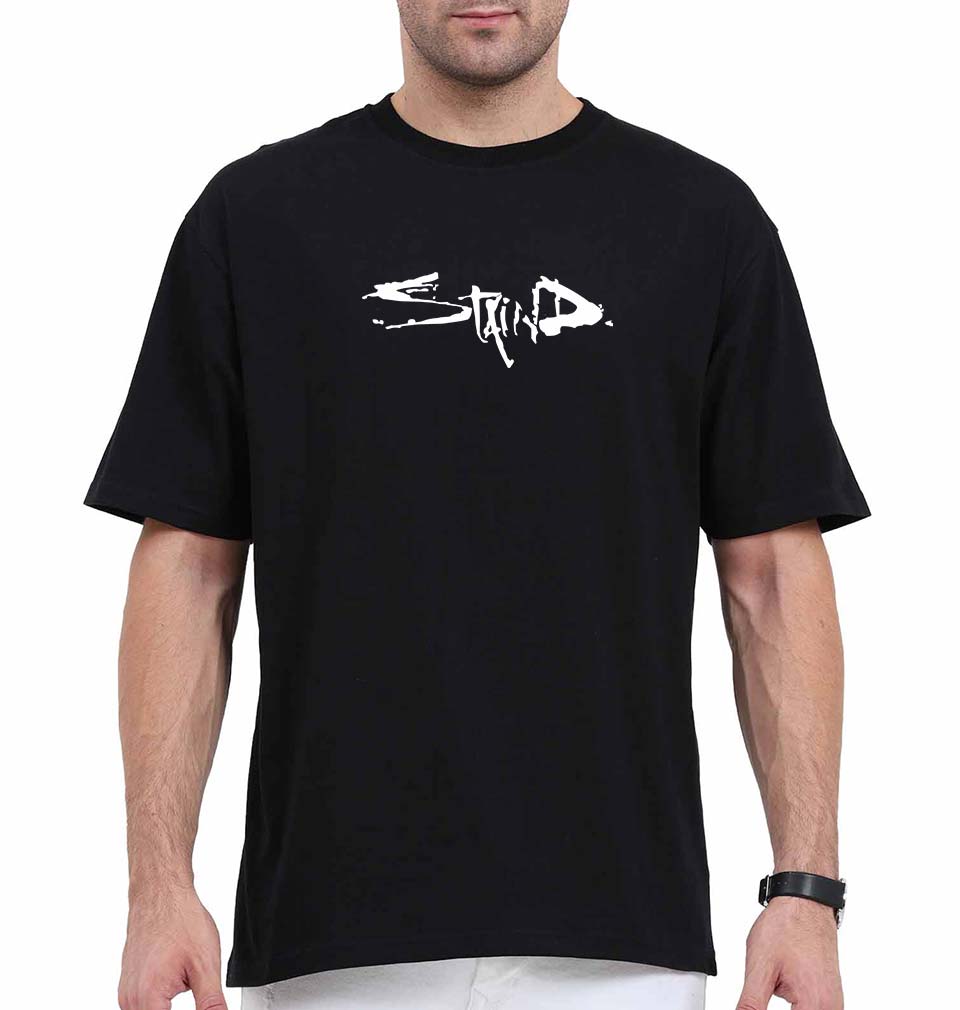 Staind Oversized T-Shirt for Men-Black-Ektarfa.online