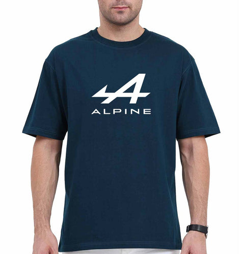 Alpine Oversized T-Shirt for Men-Petrol Blue-Ektarfa.online