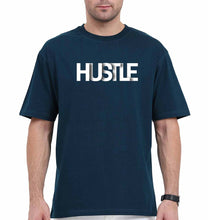 Load image into Gallery viewer, hustle Oversized T-Shirt for Men-Petrol Blue-Ektarfa.online
