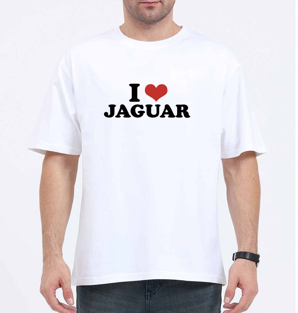 I LOVE JAGUAR Oversized T-Shirt for Men