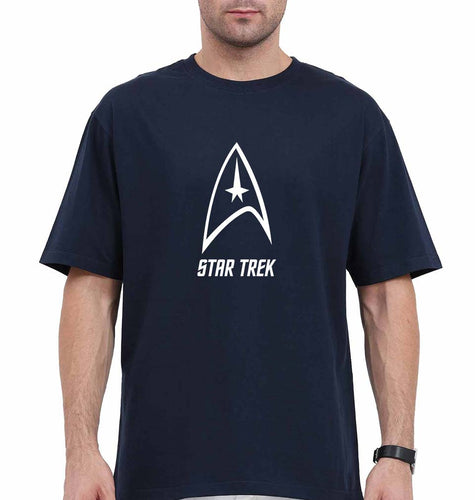 star trek Oversized T-Shirt for Men-Navy Blue-Ektarfa.online