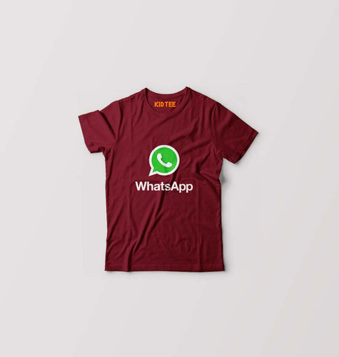 WhatsApp T-Shirt for Boy/Girl-Maroon-Ektarfa.online