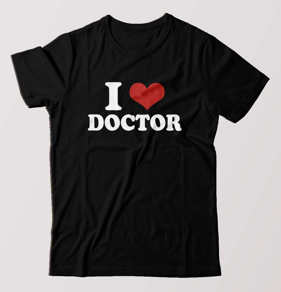 I LOVE DOCTOR T-Shirt for Men-Black-Ektarfa.online