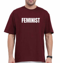 Load image into Gallery viewer, feminist Oversized T-Shirt for Men-Maroon-Ektarfa.online
