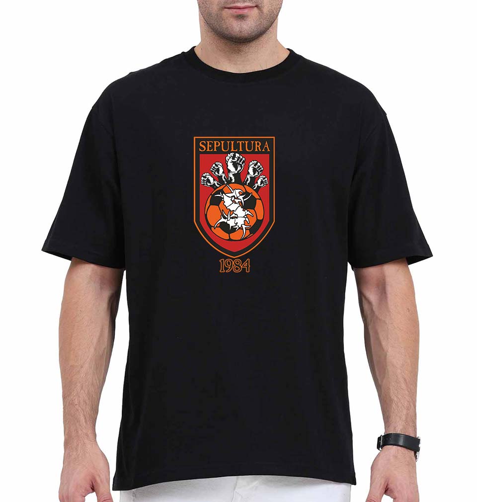 Sepultura Oversized T-Shirt for Men-Black-Ektarfa.online