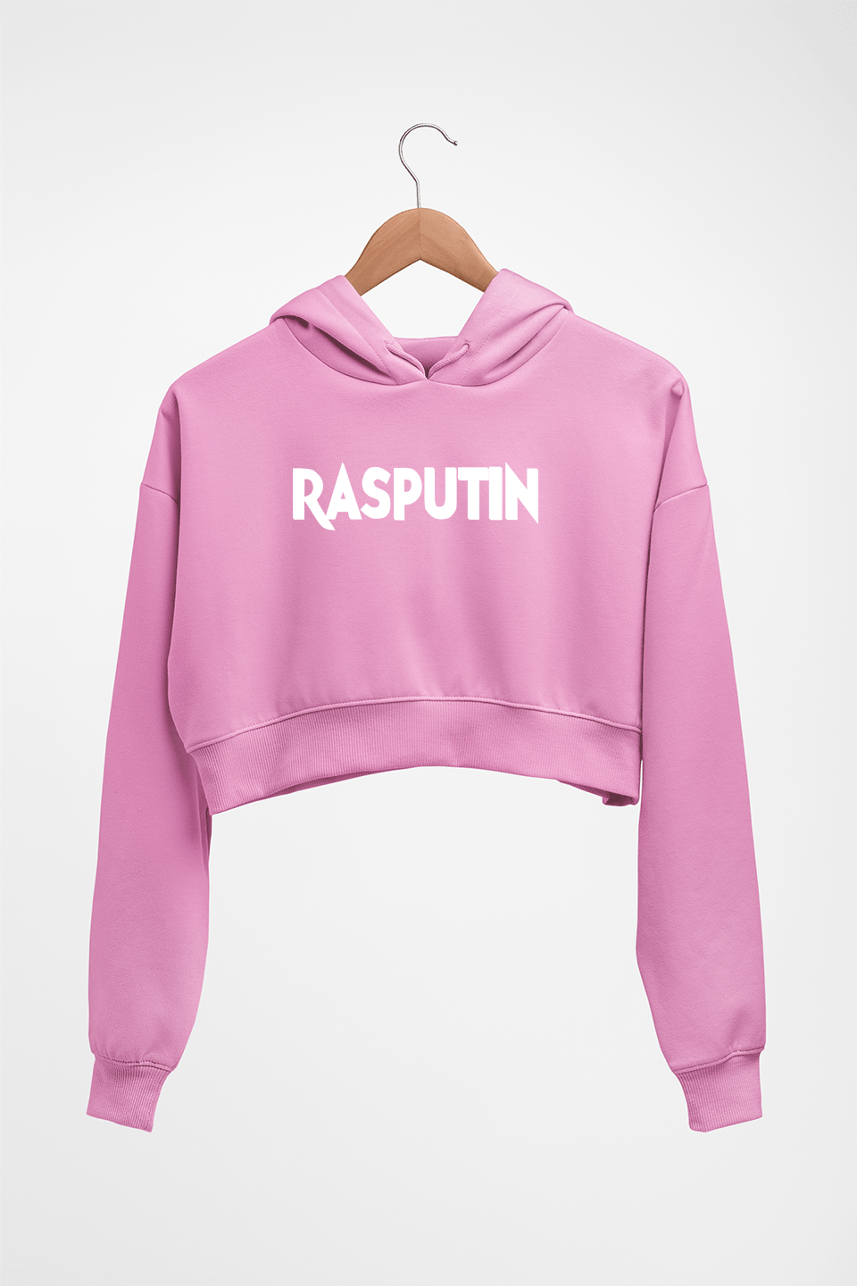 Rasputin Crop HOODIE FOR WOMEN-Light Baby Pink-Ektarfa.online