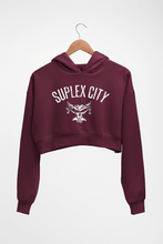 Load image into Gallery viewer, WWE Brock Lesnar Suplex City Crop HOODIE FOR WOMEN-Maroon-Ektarfa.online

