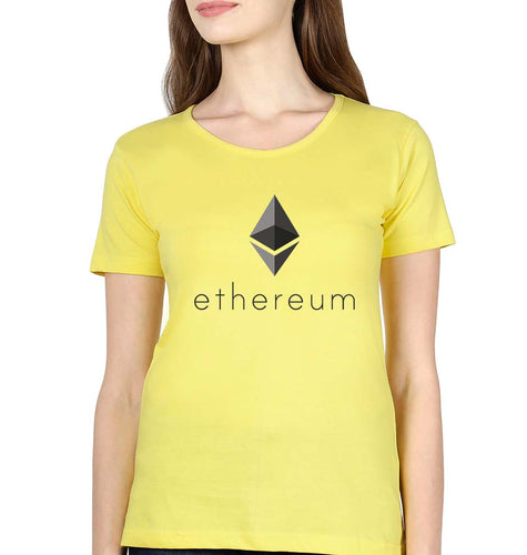 Ethereum T-Shirt for Women-Yellow-Ektarfa.online
