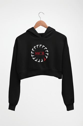 My Chemical Romance (MCR) Crop HOODIE FOR WOMEN-Black-Ektarfa.online