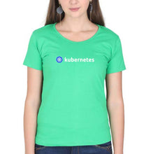 Load image into Gallery viewer, Kubernetes T-Shirt for Women-flag green-Ektarfa.online
